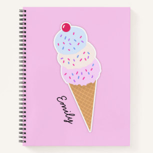 Cuaderno de espiral personalizado Yummy Icecream C