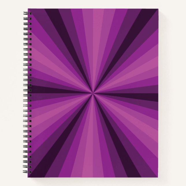 Cuaderno de espiral púrpura de ilusión óptica (Anverso)