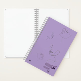 Cuaderno de estilo boceto morado – Tapa dura estét