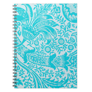 Cuaderno de estilo vintage Aqua Turquoise Spiral