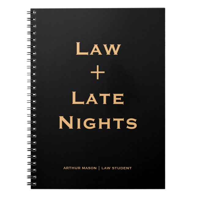 Cuaderno de estudiante de derecho clásico vintage  (Frente)