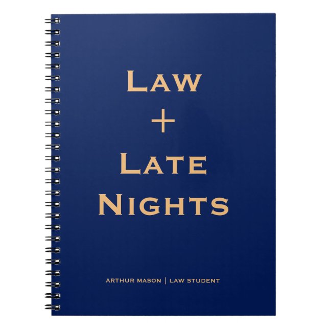 Cuaderno de estudiante de derecho clásico vintage  (Frente)