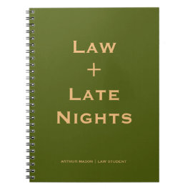 Cuaderno de estudiante de derecho clásico vintage