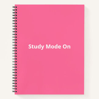 Cuaderno de estudiante rosa 'Modo Estudio Activado
