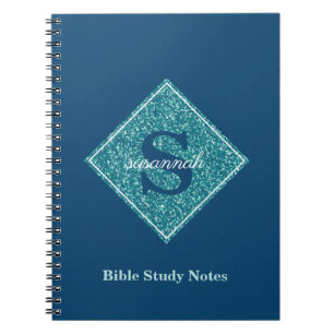 Cuaderno de estudio bíblico con monograma de deste