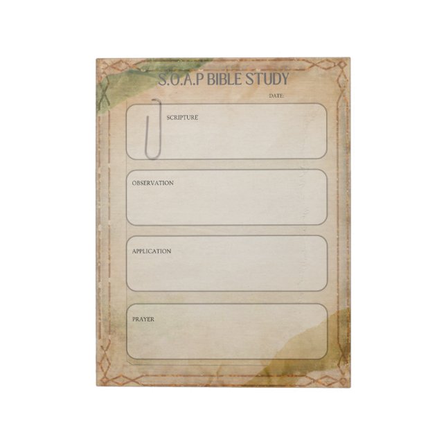 Cuaderno de estudio bíblico SOAP (Lado Izquierdo)