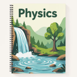 Cuaderno de estudio de física de cascada de natura