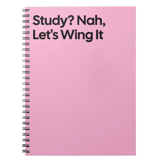 Cuaderno de estudio divertido Wing It (Frente)