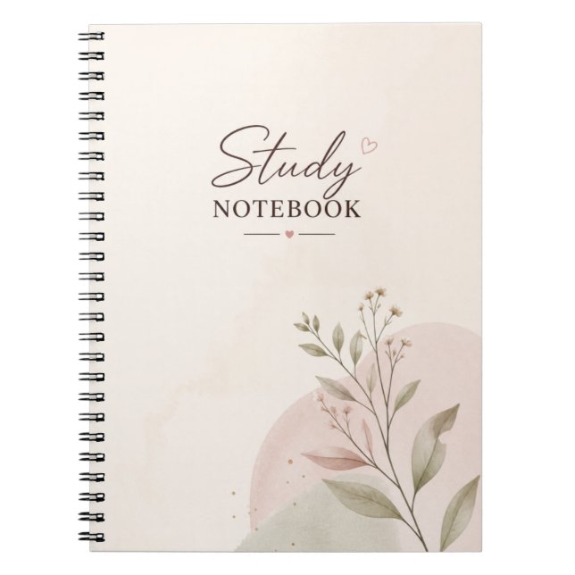 Cuaderno de Estudio en Espiral | Estudiante Pastel (Frente)