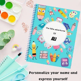 Cuaderno de estudio kawaii para niños