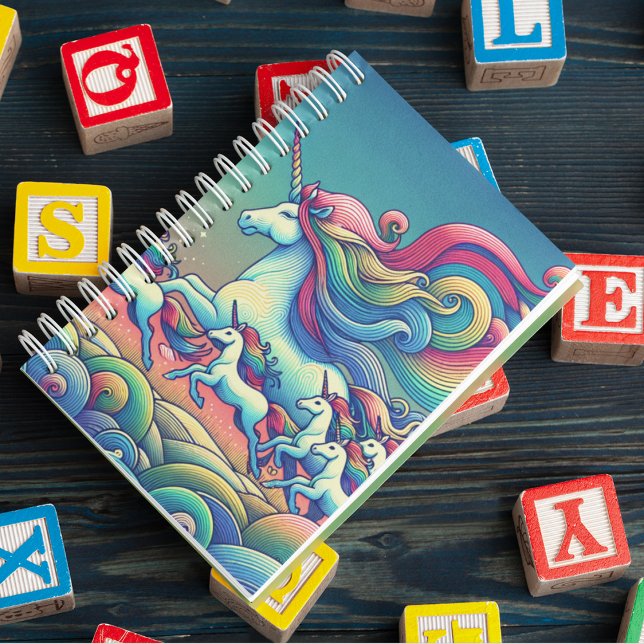 Cuaderno de Fantasía de Unicornio Arcoíris Gigante (Subido por el creador)
