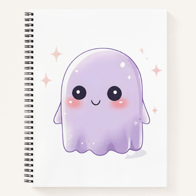 Cuaderno de Fantasmas Kawaii Adorables | Halloween (Anverso)