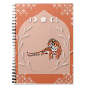 Cuaderno de fases lunares del tigre descansando