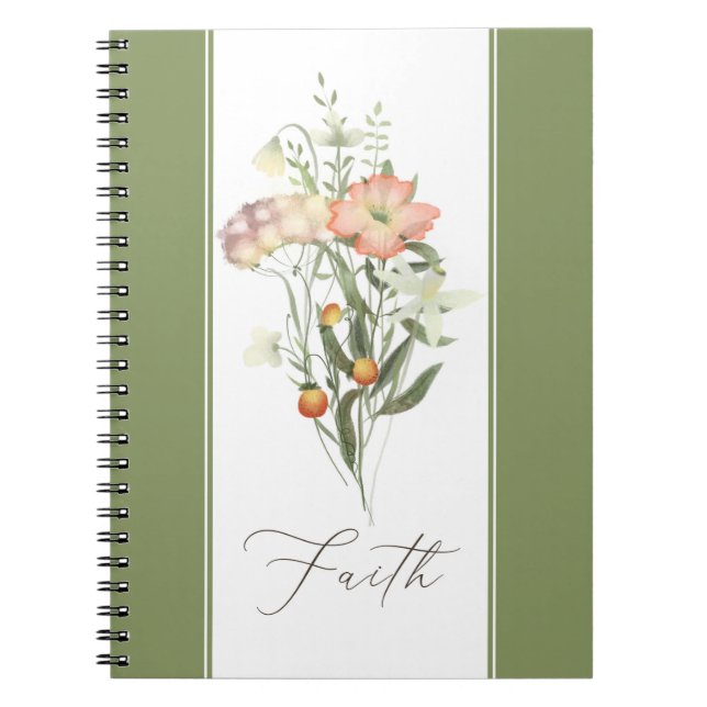 Cuaderno de fe de flores silvestres (Frente)