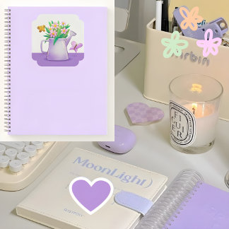 Cuaderno 💜 de flor de corte 🌸 💛 🌷