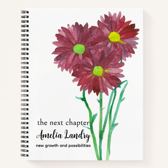 Cuaderno de Flor de Crisantemo de Nacimiento de No (Anverso)