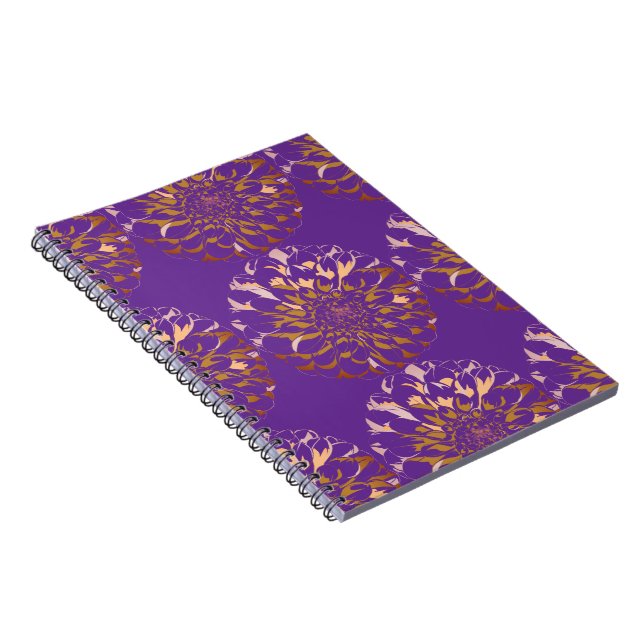 cuaderno de flor de dalia (Lado Derecho)