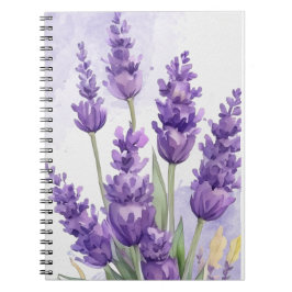 Cuaderno de Flor de Lavanda | Diario Floral Morado