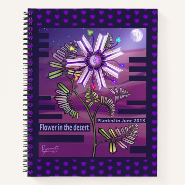 Cuaderno de flor en el desierto (Anverso)