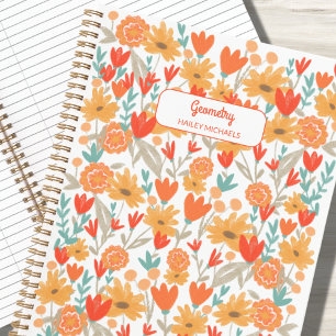 Cuaderno de Floral Encantador para el Regreso a Cl