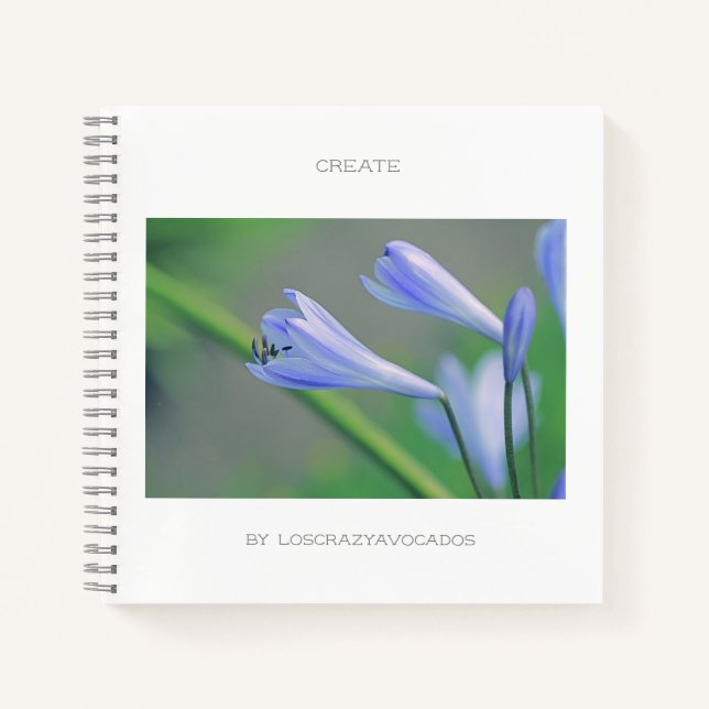Cuaderno de Flores Azules Preciosas (Anverso)