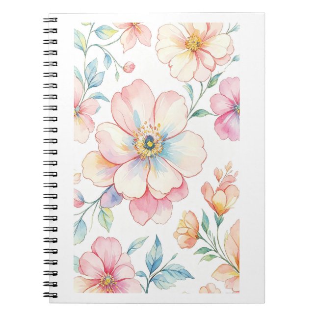 Cuaderno de flores coloridas (Frente)