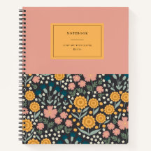 Cuaderno de Flores Coloridas Rosa Naranja Mis Pens