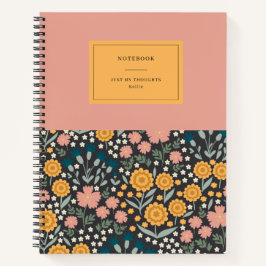Cuaderno de Flores Coloridas Rosa Naranja Mis Pens