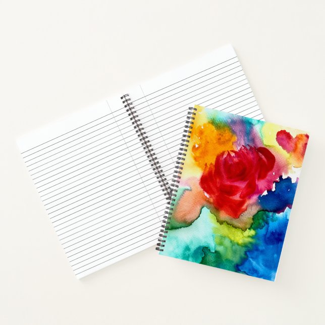 Cuaderno de flores de arte de amapola rosa (Interior)