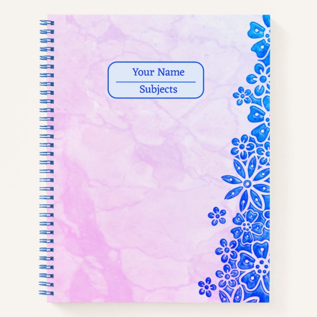 Cuaderno de flores de borde (Anverso)