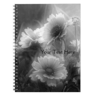Cuaderno De Flores De Marea Negra Y Blanca