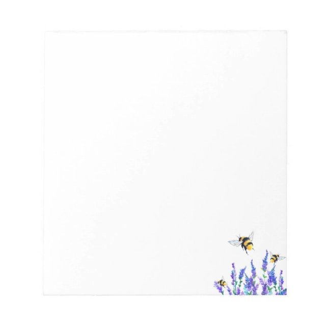 Cuaderno de flores de primavera y abejas volando (Frente)