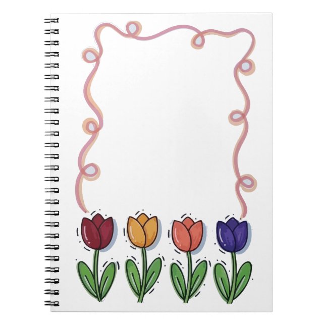 Cuaderno de flores de tulipán (Frente)