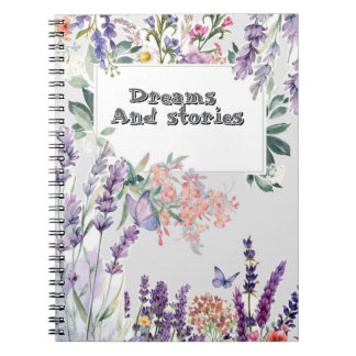 Cuaderno de flores de tulipanes hermosos