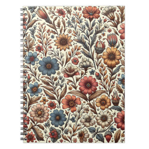 Cuaderno de Flores del Prado Rústico
