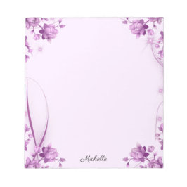 Cuaderno de Flores Lilas Bonitas TU TEXTO
