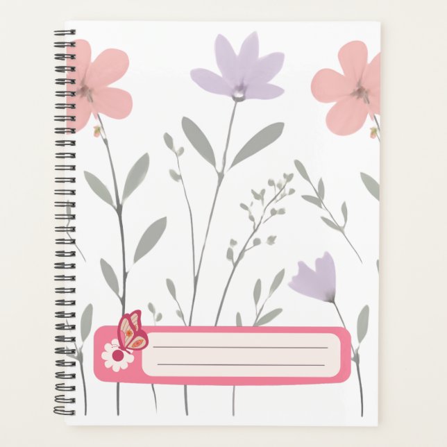 Cuaderno de flores Pastel Bloom para chicas adoles (Anverso)