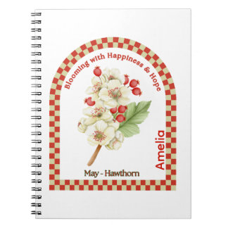 Cuaderno de flores personalizado del mes de mayo d