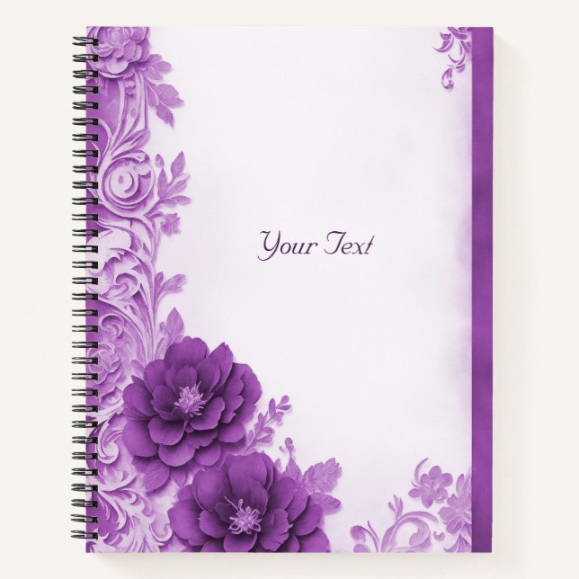 Cuaderno de Flores Púrpuras Florecen (Anverso)