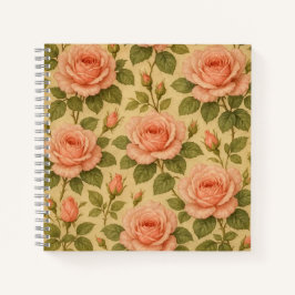cuaderno de flores Rosa.