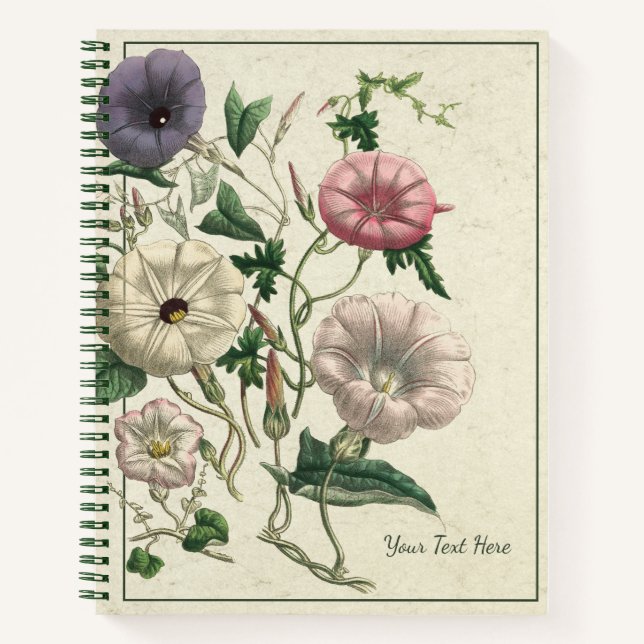 Cuaderno de flores rusticas encantadoras (Anverso)