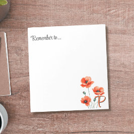 Cuaderno de flores silvestres con monograma de ama