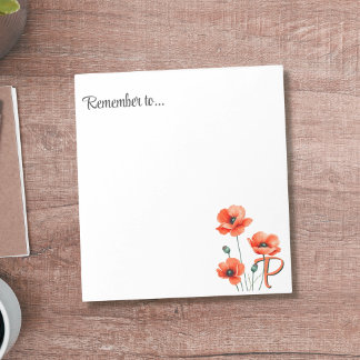 Cuaderno de flores silvestres con monograma de ama