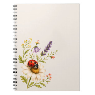 Cuaderno de flores silvestres de mariquita