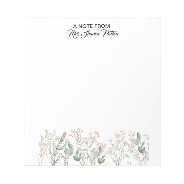 Cuaderno de flores silvestres del bosque (Frente)