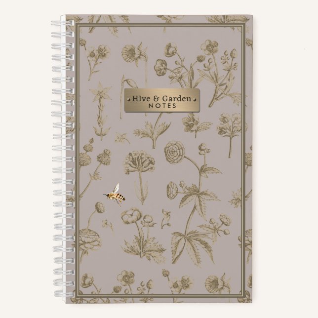 Cuaderno de Flores Silvestres Pequeña Abeja Garden (Anverso)