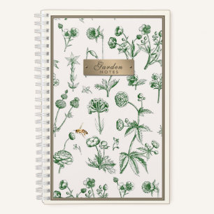Cuaderno de Flores Silvestres Pequeña Abeja Garden