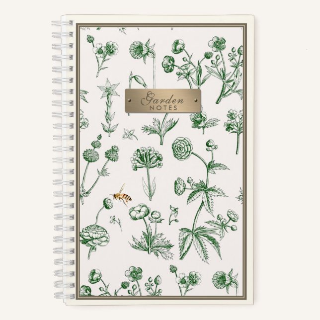 Cuaderno de Flores Silvestres Pequeña Abeja Garden (Anverso)