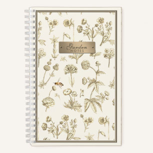 Cuaderno de Flores Silvestres Pequeña Abeja Garden