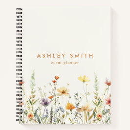 Cuaderno de flores silvestres rusticas